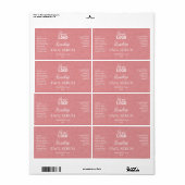 Papier Texture rose Étiquette de serum de rosehip (Feuille entière)
