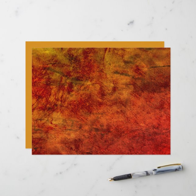 Papier Texture Vintage Burnt Orange Brown Antique (Devant/Arrière en situation)