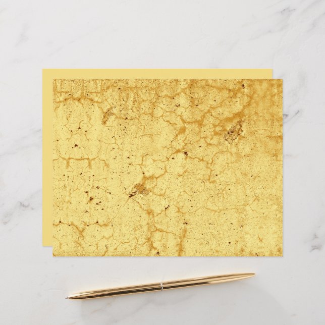 Papier Texture Vintage Jaune Antique Rustique Découpage (Devant/Arrière en situation)