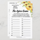 Papier Tha Apron nuptiale douche jeu anglais espagnol (Devant / Derrière)