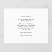 Papier Thanksgiving New Home Citrouille Moving Faire-part (Dos)