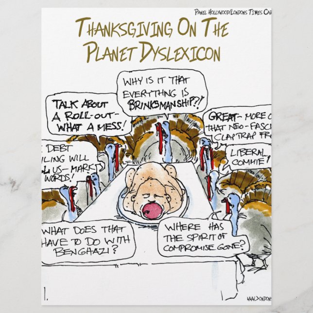 Papier Thanksgiving Sur Dyslexicon Drôle (Devant)