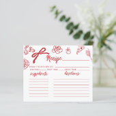 Papier Thats Amore Italian theme Bridal Recipe card (Debout devant)