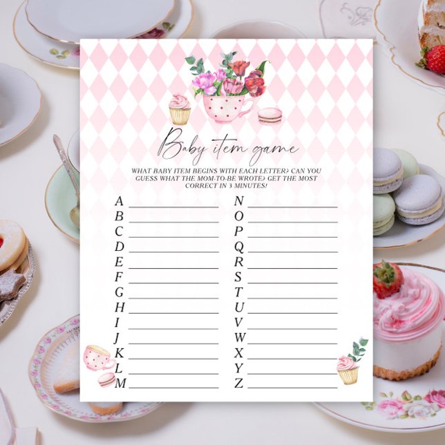 Papier Thé à Gogo - Jeu pour Bébé. Jeu pour Baby Shower (Créateur téléchargé)