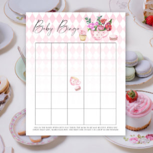 Papier thé à la fête florale - Jeu de Bingo Bébé