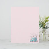 Papier thé bleu asiatique set cerisier fleur design graph (Debout devant)