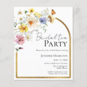 Papier Thé de mariée | Fête des mariées Boho Fleur sauvag (Devant)