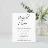 Papier Thé de mariée | Fête des mariées noire et blanche (Debout devant)