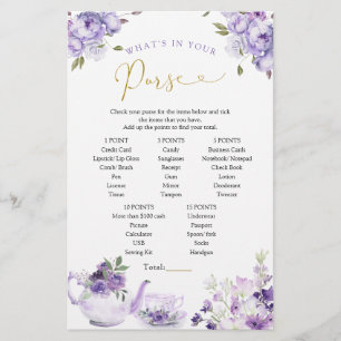 Papier Thé de mariée violet floral Qu'est-ce que dans vot