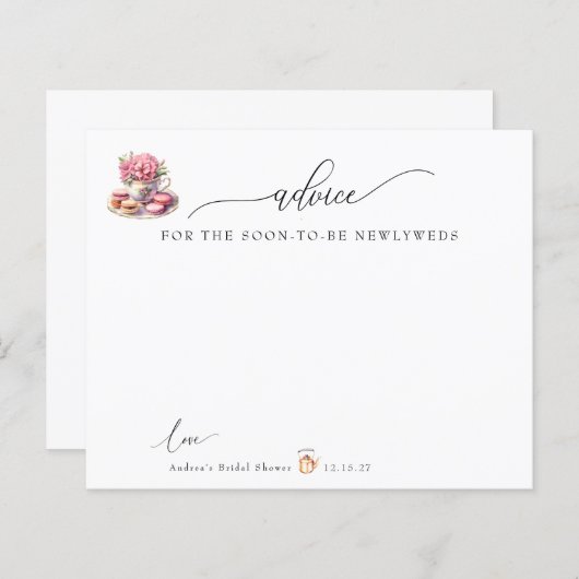 Papier Thé nuptial | Conseil (Devant / Derrière)