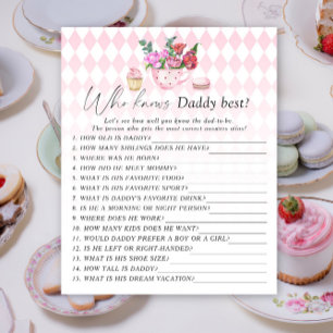 Papier Thé party - Qui connaît le mieux papa
