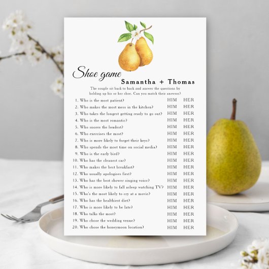 Papier the perfect pair - bridal shower Shoe game