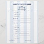 Papier The Sailor's Word Scramble (Devant)