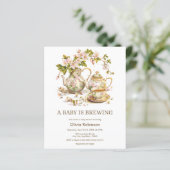 Papier Théière budgétaire Un bébé brasse un Invitation Ba (Debout devant)