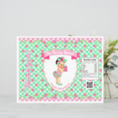 Papier Thème Bébé Fraise Sac à puces Rose & Gingham Menth (Debout devant)