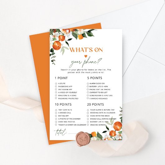 Papier Thème Citrus ce qui se passe sur votre jeu de télé