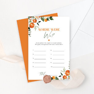 Papier Thème Citrus Où étions-nous nuptiale douche jeu