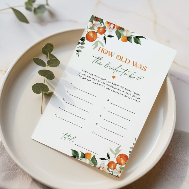 Papier Thème Citrus Quel âge la mariée avait-elle pour êt (Créateur téléchargé)