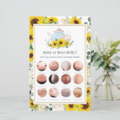 Papier Thème de fête de bébé Fleur de soleil ou jeu de ve (Debout devant)