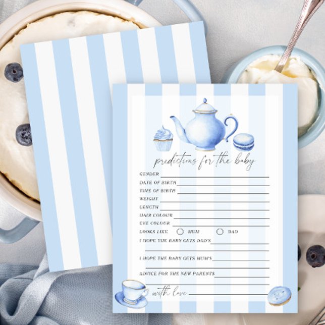 Papier Thème de fête de thé bleu - Prédictions et conseil (Créateur téléchargé)