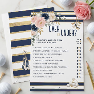 Papier Thème de golf pour jeu de bridal shower Over Under