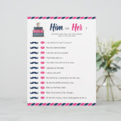 Papier Thème de la douche de voyage bébé nuptiale lui ou  (Debout devant)