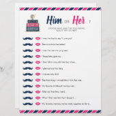 Papier Thème de la douche de voyage bébé nuptiale lui ou  (Devant / Derrière)