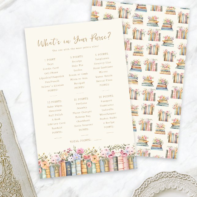 Papier Thème de livre Jeu de mariage (Book Theme Bridal Game
)
