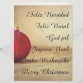 Papier Thème de Noël avec balle de Noël (Devant / Derrière)