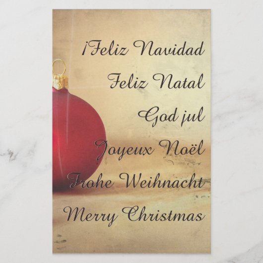 Papier Thème de Noël avec balle de Noël (Devant)