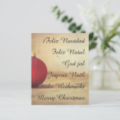 Papier thème de Noël avec boule de Noël (Debout devant)