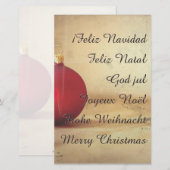 Papier thème de Noël avec boule de Noël (Devant / Derrière)