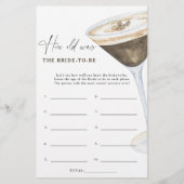 Papier Thème du café Quel âge avait la mariée pour être u (Devant)