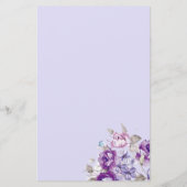 Papier Thème floral violet Trouvez le jeu d'invité (Dos)