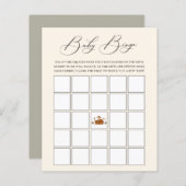 Papier Thème Ours Céleste Bingo Jeu (Devant / Derrière)