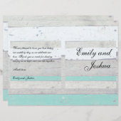 Papier Thème Plage Starfish Mariage Rustique (Devant / Derrière)