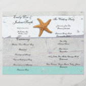 Papier Thème Plage Starfish Mariage Rustique (Dos)