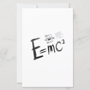 Papier Théorie de la relativité d'Einstein. Formule