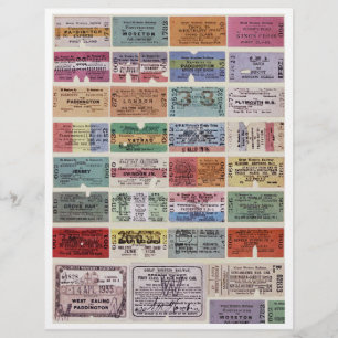 Papier Tickets Vintages pour l'artisanat