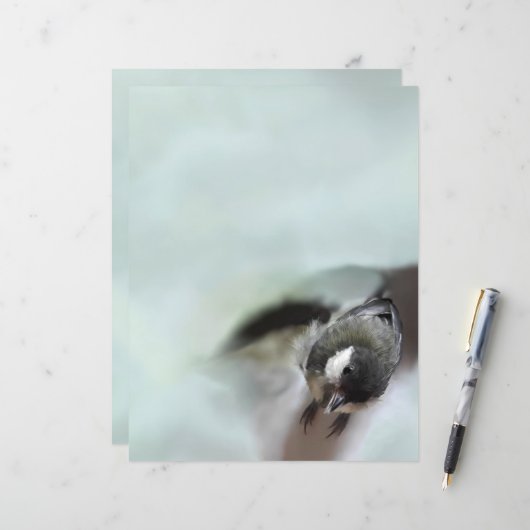 Papier Tidi my Bird le Parus Major (Devant/Arrière en situation)