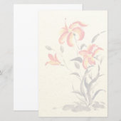 Papier Tiger Lily - rouge (Devant / Derrière)