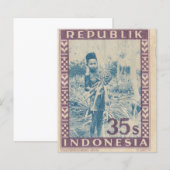Papier Timbre postal indonésien (Devant / Derrière)