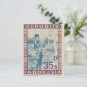 Papier Timbre postal indonésien (Debout devant)