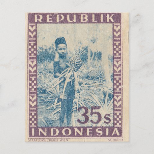 Papier Timbre postal indonésien (Devant)