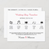 Papier Timeline Mariage d'icônes simples (Devant / Derrière)