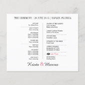 Papier Timeline Mariage d'icônes simples (Dos)