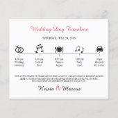 Papier Timeline Mariage d'icônes simples (Devant)