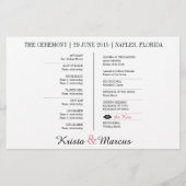 Papier Timeline Mariage d'icônes simples (Dos)