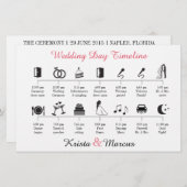 Papier Timeline Mariage d'icônes simples (Devant / Derrière)