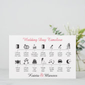 Papier Timeline Mariage d'icônes simples (Debout devant)